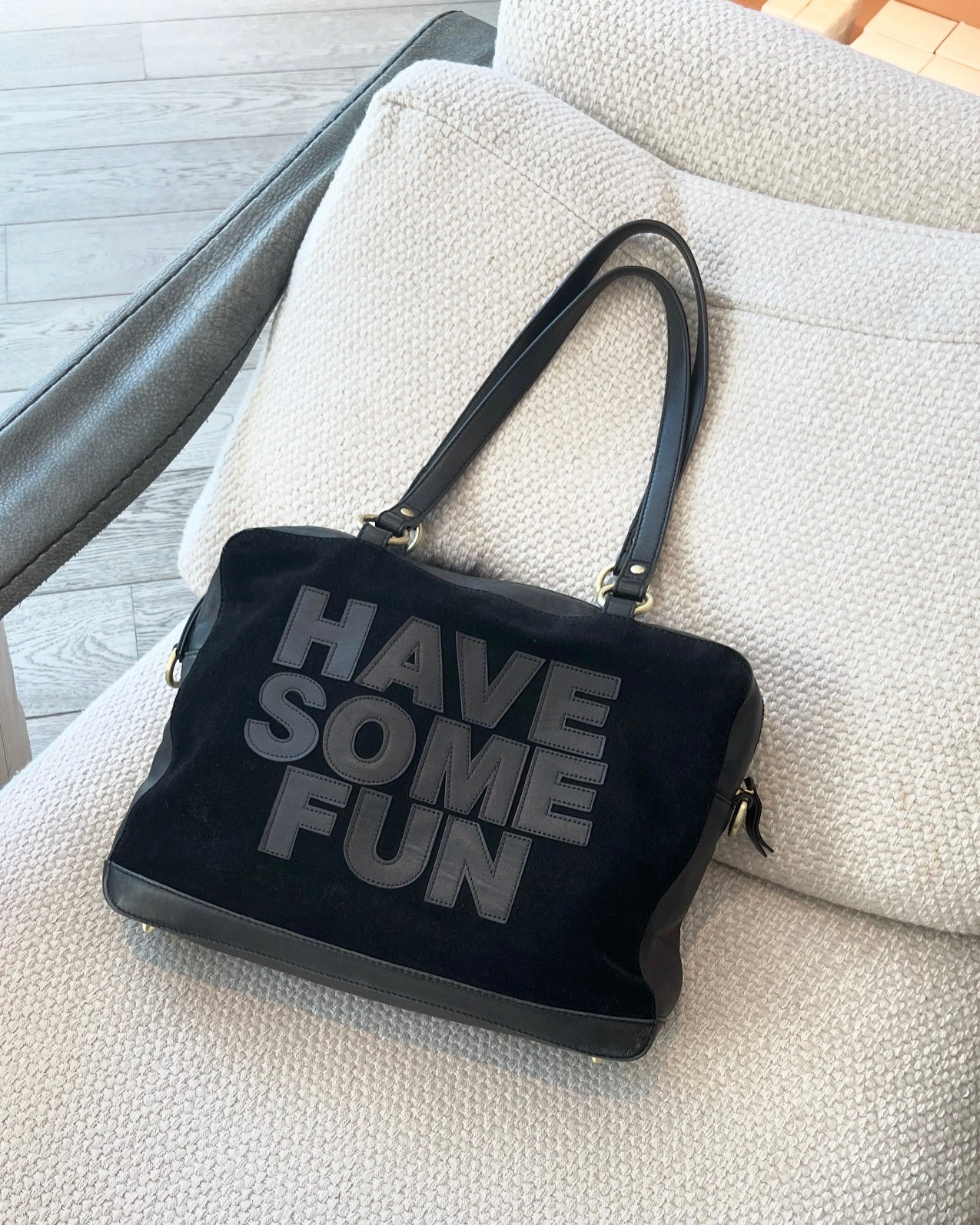 The Elsie Bag - Black Suede