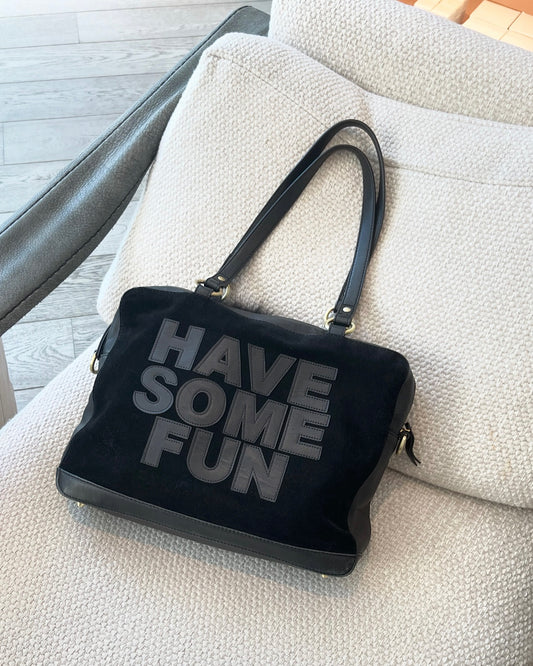 The Elsie Bag - Black Suede