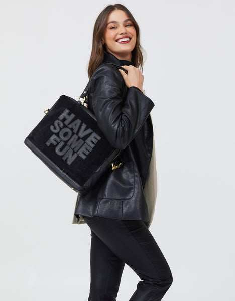 Die Elsie-Tasche – Schwarzes Wildleder