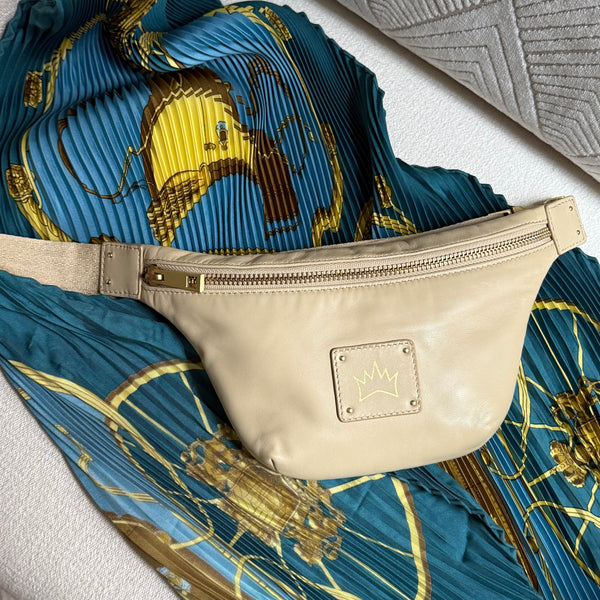 Crown Logo Belt Bag - Light Tan