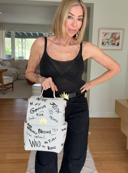 Hand-Painted Mini Backpack — "Blessed" Graffiti Edition | 1 of 1