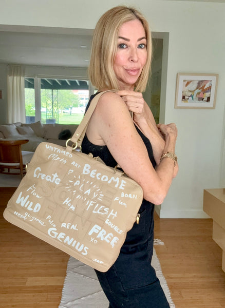 Hand-Painted Elsie Work Bag — "Have Some Fun" Manifesto Edition | 1 of 1