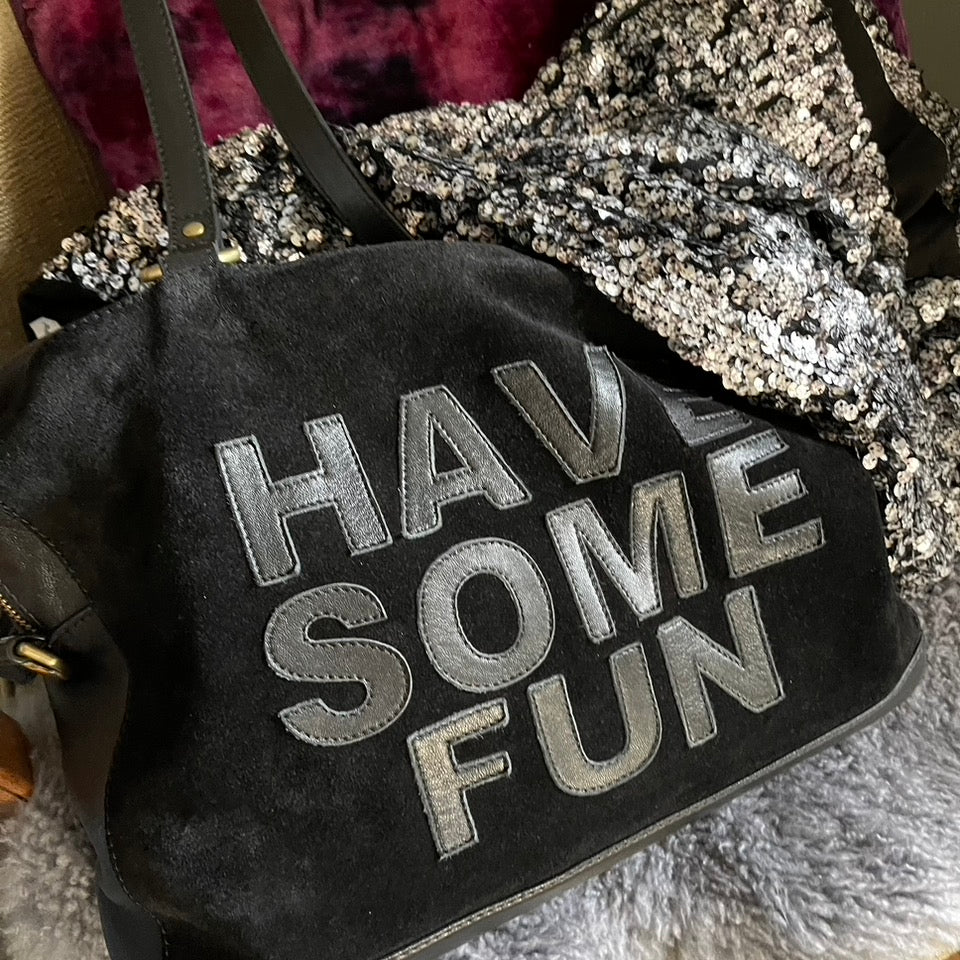 The Elsie Bag - Black Suede