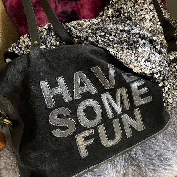 Die Elsie-Tasche – Schwarzes Wildleder