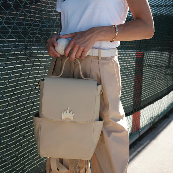 Crown Logo  Backpack - Light Tan