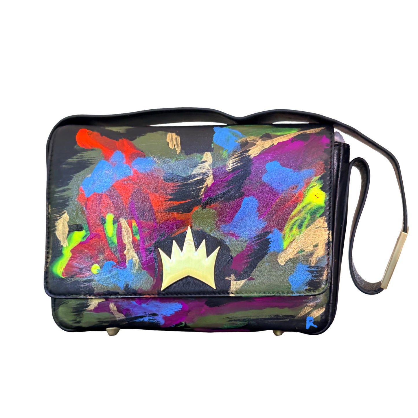 Hand-Painted Allegra Bag — "Electric" Abstract Edition | 1 of 1