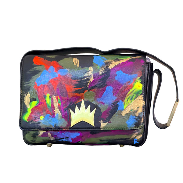 Hand-Painted Allegra Bag — "Electric" Abstract Edition | 1 of 1