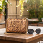 Black & Gold Metallic Cheetah Bag - hand painted by Stephanie Rado Taormina