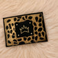 "One Collection" handpainted Card Case with Gold metallic Cheetah pattern By Stephanie Rado Taormina