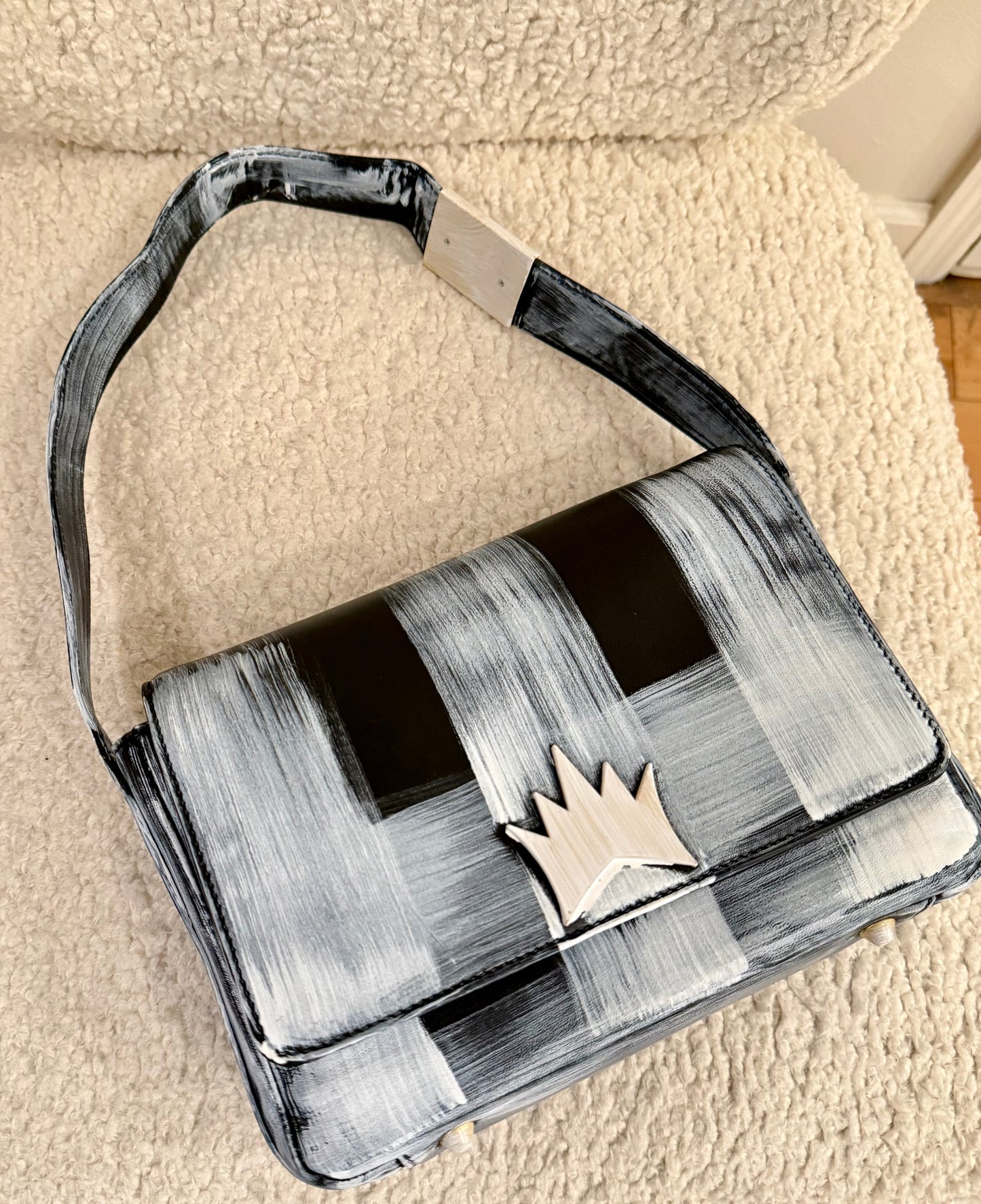 "Black Swatch Plaid " Allegra Bag