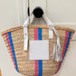 "Pink & Blue Stripe" St Barth's Tote