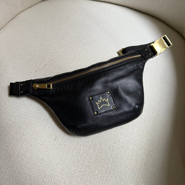 Crown Logo Belt Bag - Black