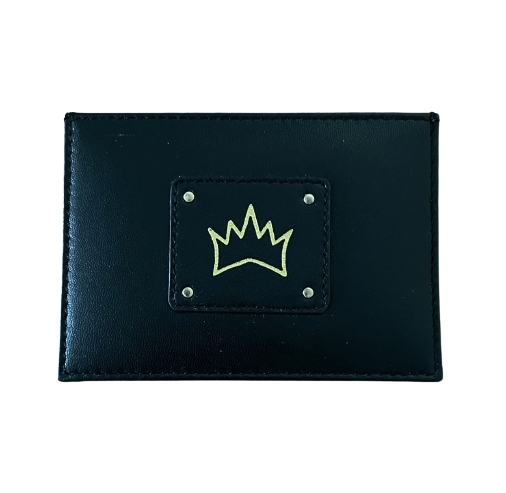 Kartenetui mit Kronen-Logo – Schwarz