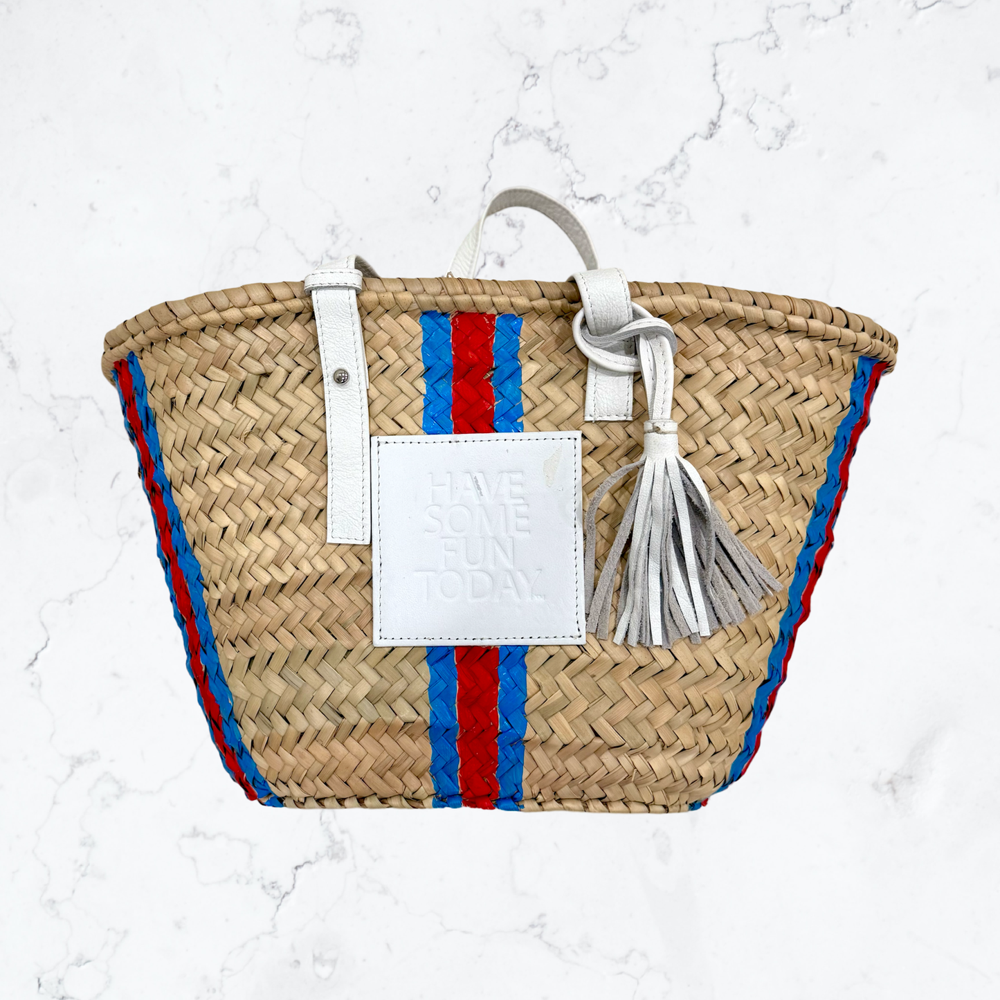 "Red & Blue Stripe" St Barth's Tote