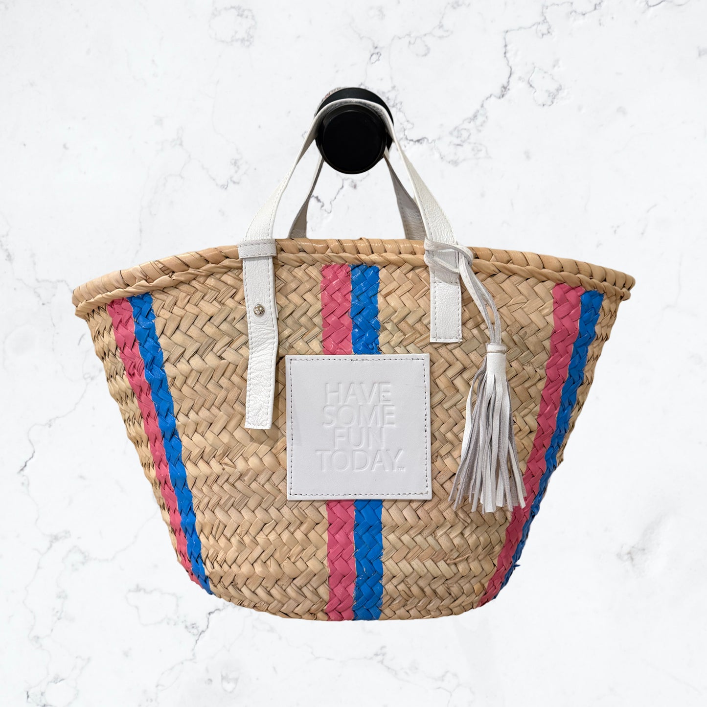 "Pink & Blue Stripe" St Barth's Tote