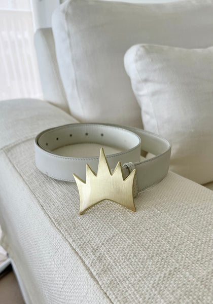 Crown Logo Belt - Baby Powder