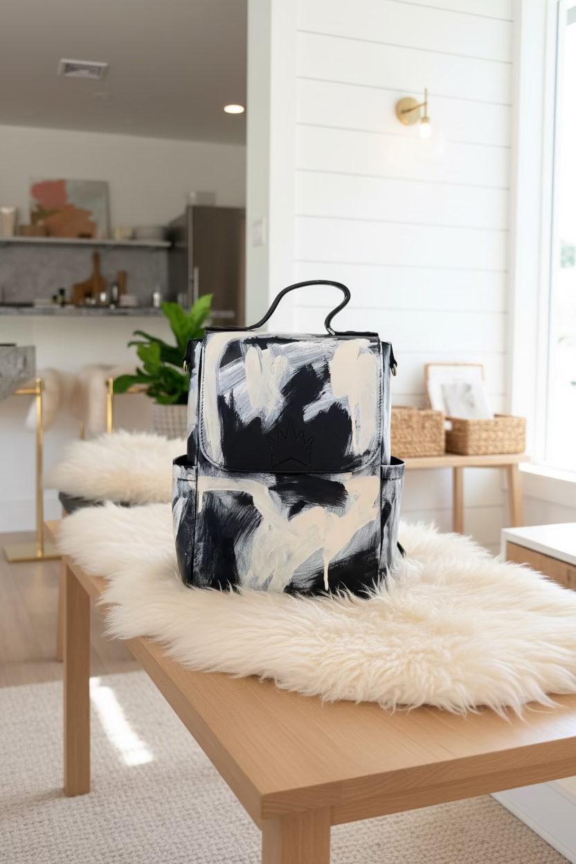 Hand-Painted Mini Backpack — 