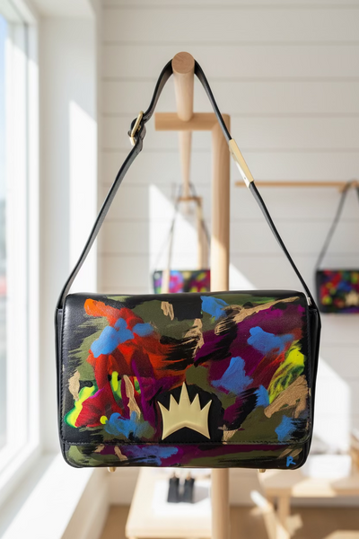 Hand-Painted Allegra Bag — "Electric" Abstract Edition | 1 of 1
