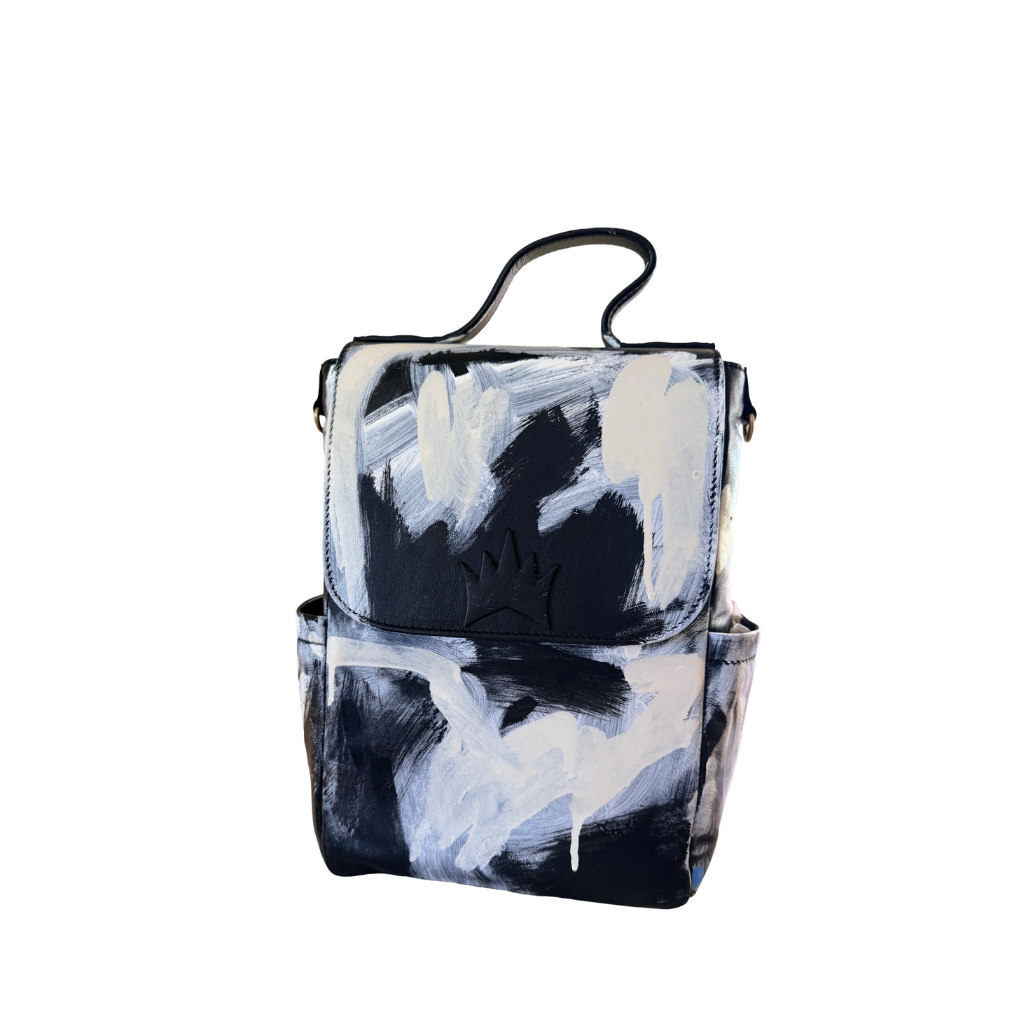 Hand-Painted Mini Backpack — "Rebel" Abstract Edition | 1 of 1