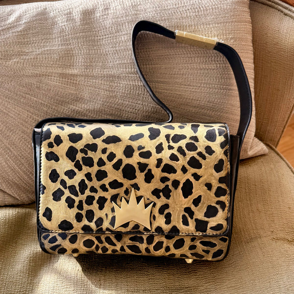"One Collection" Hand Painted Metallic Gold Allegra Bag - by Stephanie Rado Taormina
