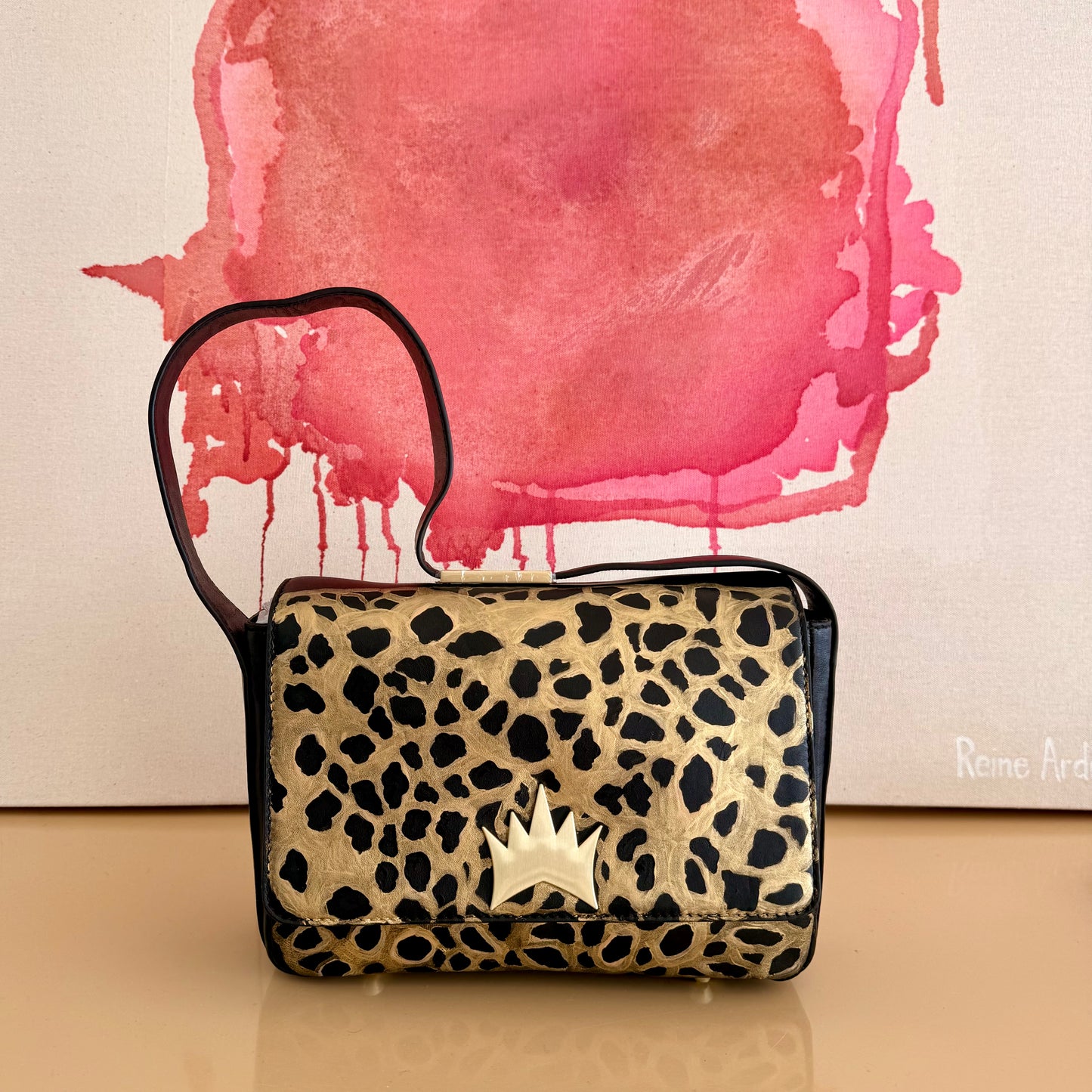 "One Collection" Hand Painted Metallic Gold Allegra Bag - by Stephanie Rado Taormina