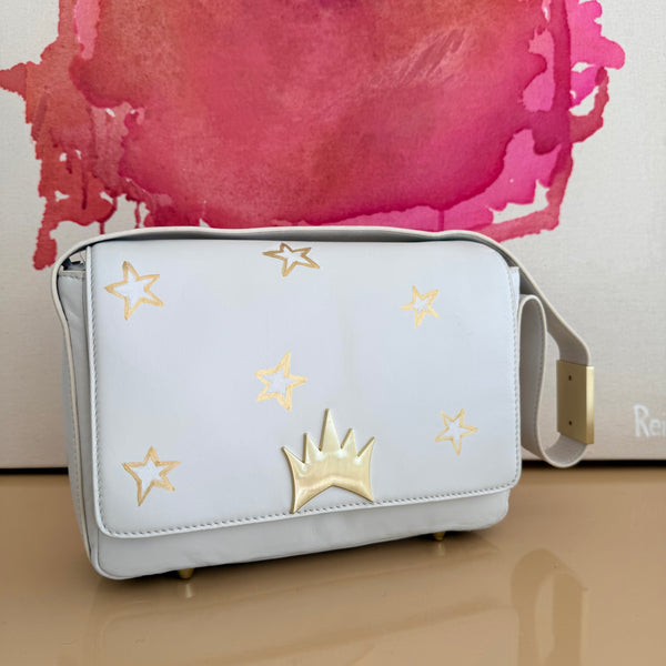 "One Collection" Gold Metallic Stars Allegra Bag - By Stephanie Rado Taormina