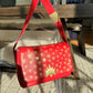 "One Collection Gold Hearts Hand Painted Allegra Bag By Stephanie Rado Taormina
