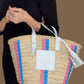 "Pink & Blue Stripe" St Barth's Tote