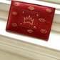 "One Collection" Handpainted  Card Case with Gold Metallic Lips  By Stephanie Rado Taormina