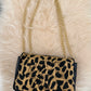 Black & Gold Metallic Cheetah Bag - hand painted by Stephanie Rado Taormina