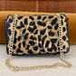 Black & Gold Metallic Cheetah Bag - hand painted by Stephanie Rado Taormina