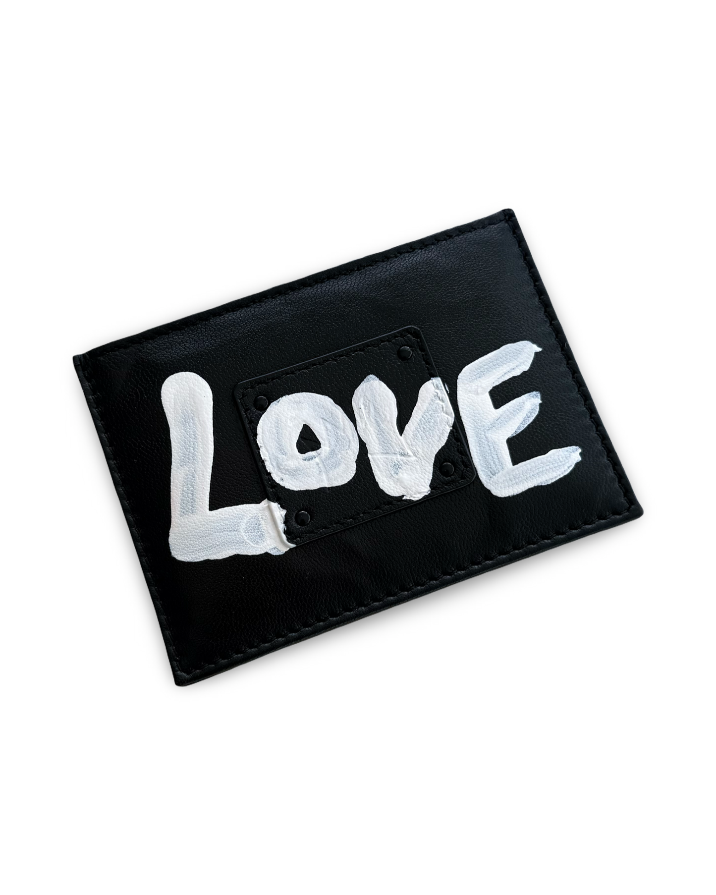Drippy Love Hand painted card case  - By Stephanie Rado Taormina