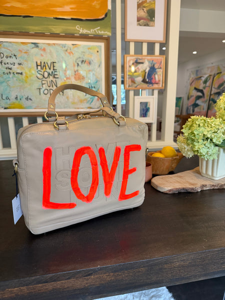 Neon Orange LOVE Elsie Bag by Stephanie Rado Taormina