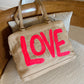 Neon Pink LOVE Elsie Bag by Stephanie Rado Taormina (Copy)