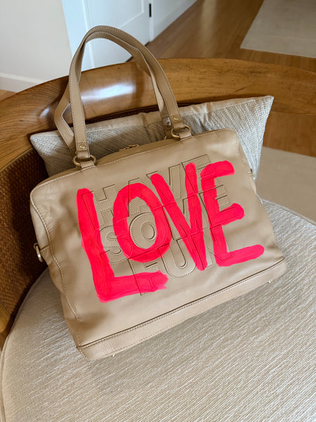 Neon Pink LOVE Elsie Bag by Stephanie Rado Taormina (Copy)