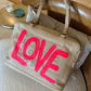 Neon Pink LOVE Elsie Bag by Stephanie Rado Taormina (Copy)