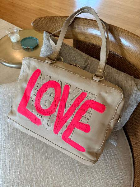 Neon Pink LOVE Elsie Bag by Stephanie Rado Taormina (Copy)