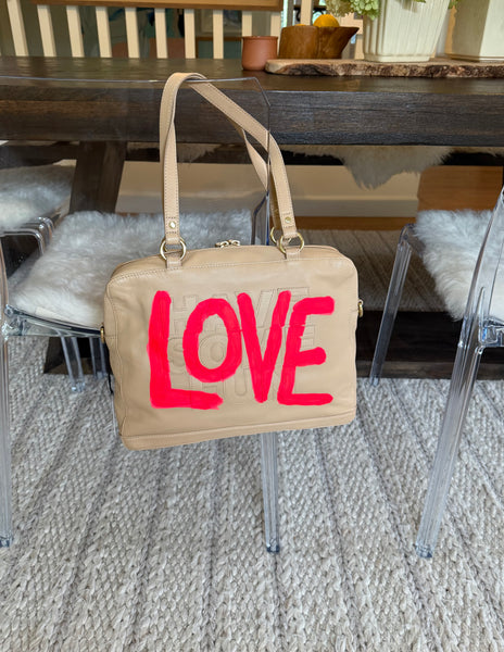 Neon Pink LOVE Elsie Bag by Stephanie Rado Taormina (Copy)