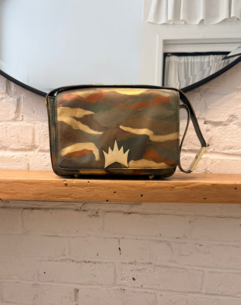"One Collection" Camo Hand-painted Allegra Bag by Stephanie Rado Taormina