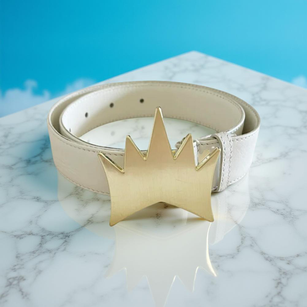 Crown Logo Belt - Baby Powder