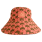 Crown Print Bucket Hat - Coral