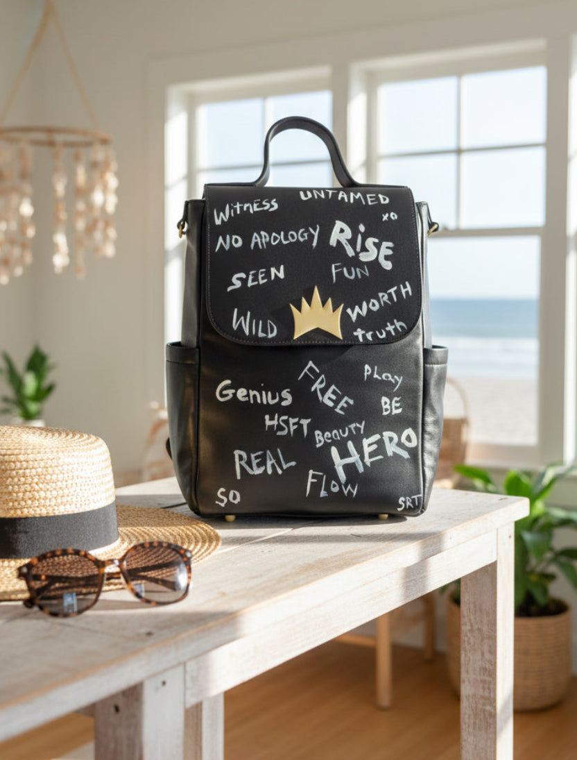 Hand-Painted Mini Backpack — 