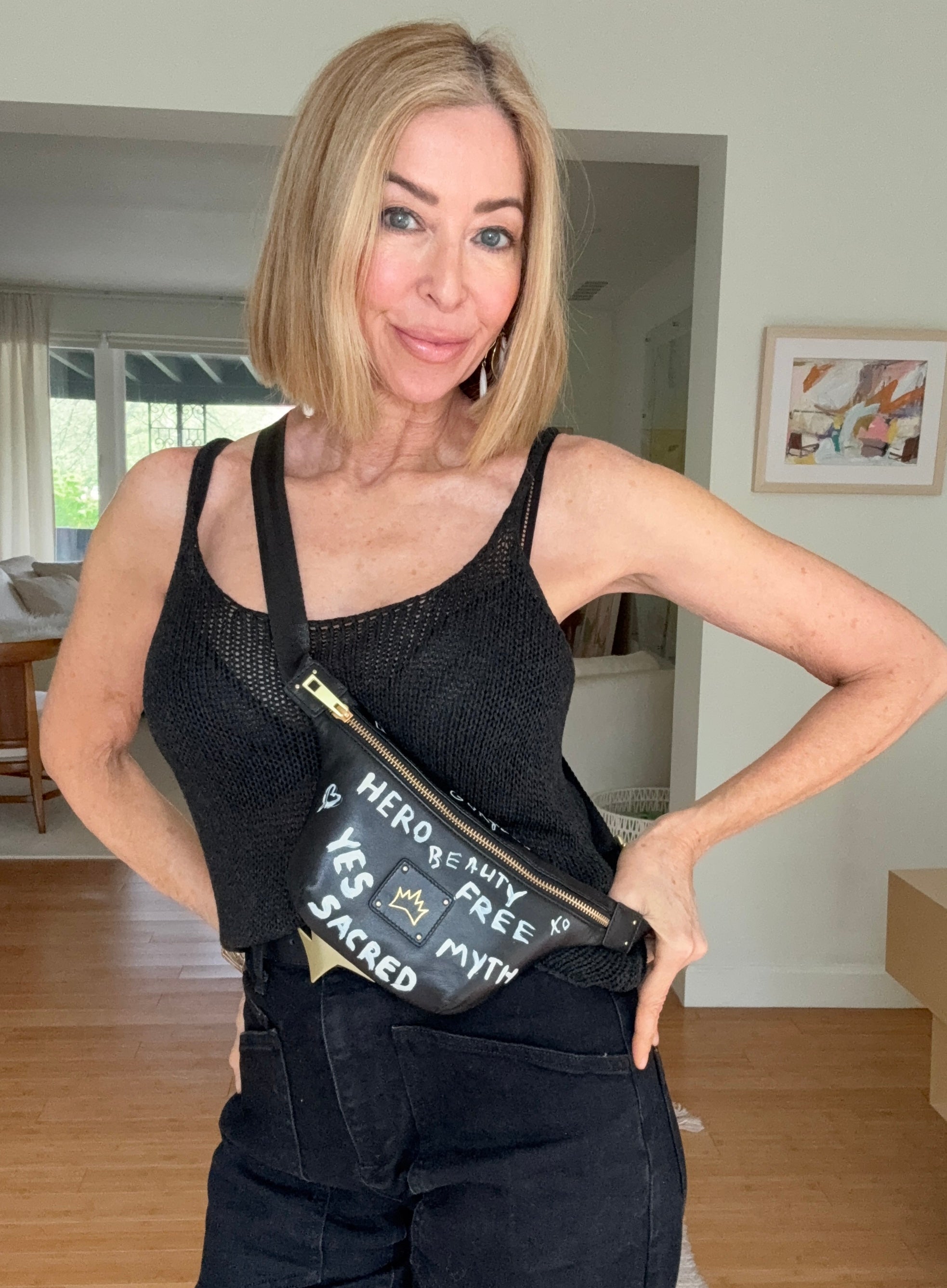 Hand-Painted Belt Bag — 