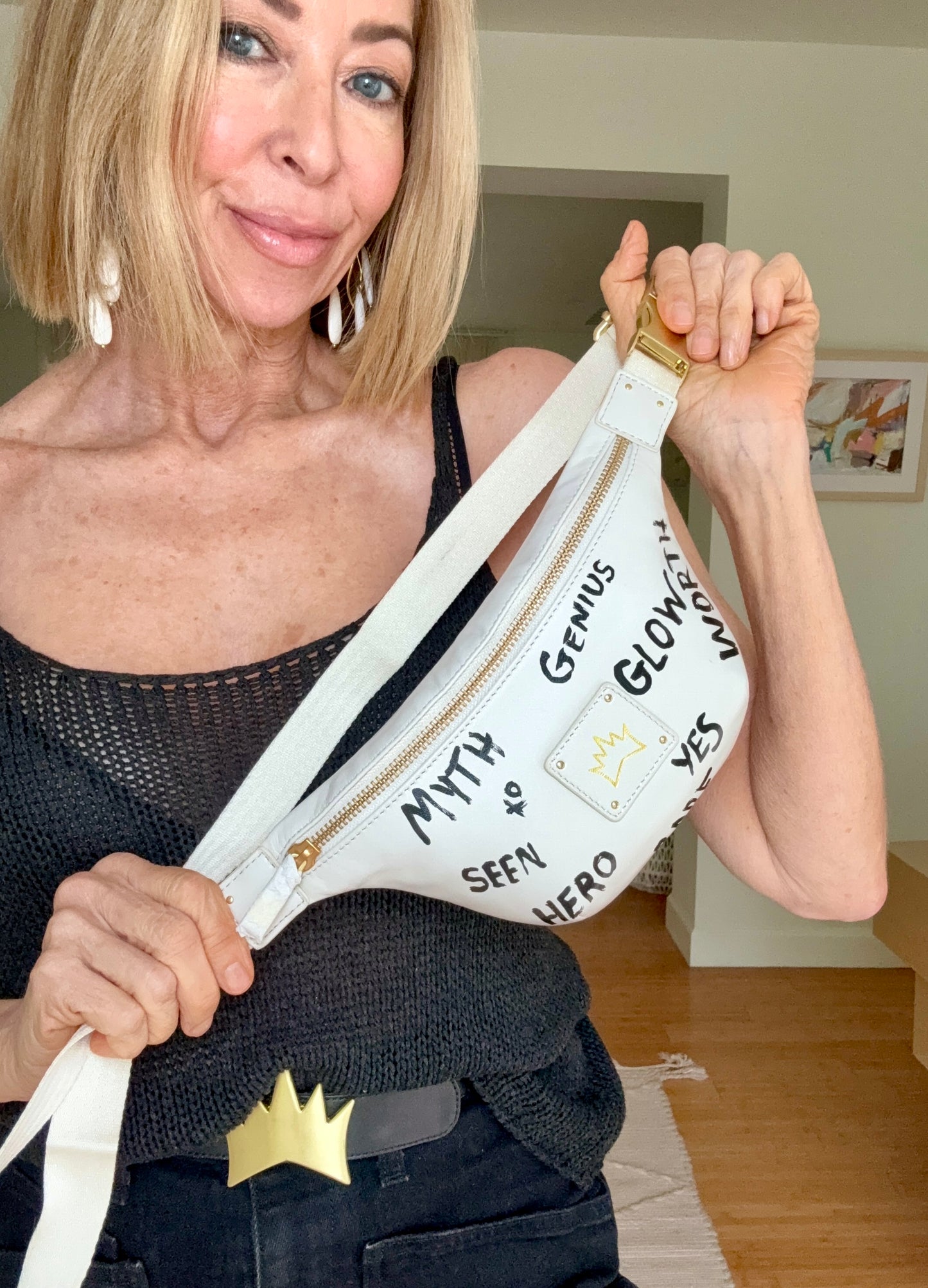Hand-Painted Belt Bag — "Glow" Graffiti Edition | 1 of 1