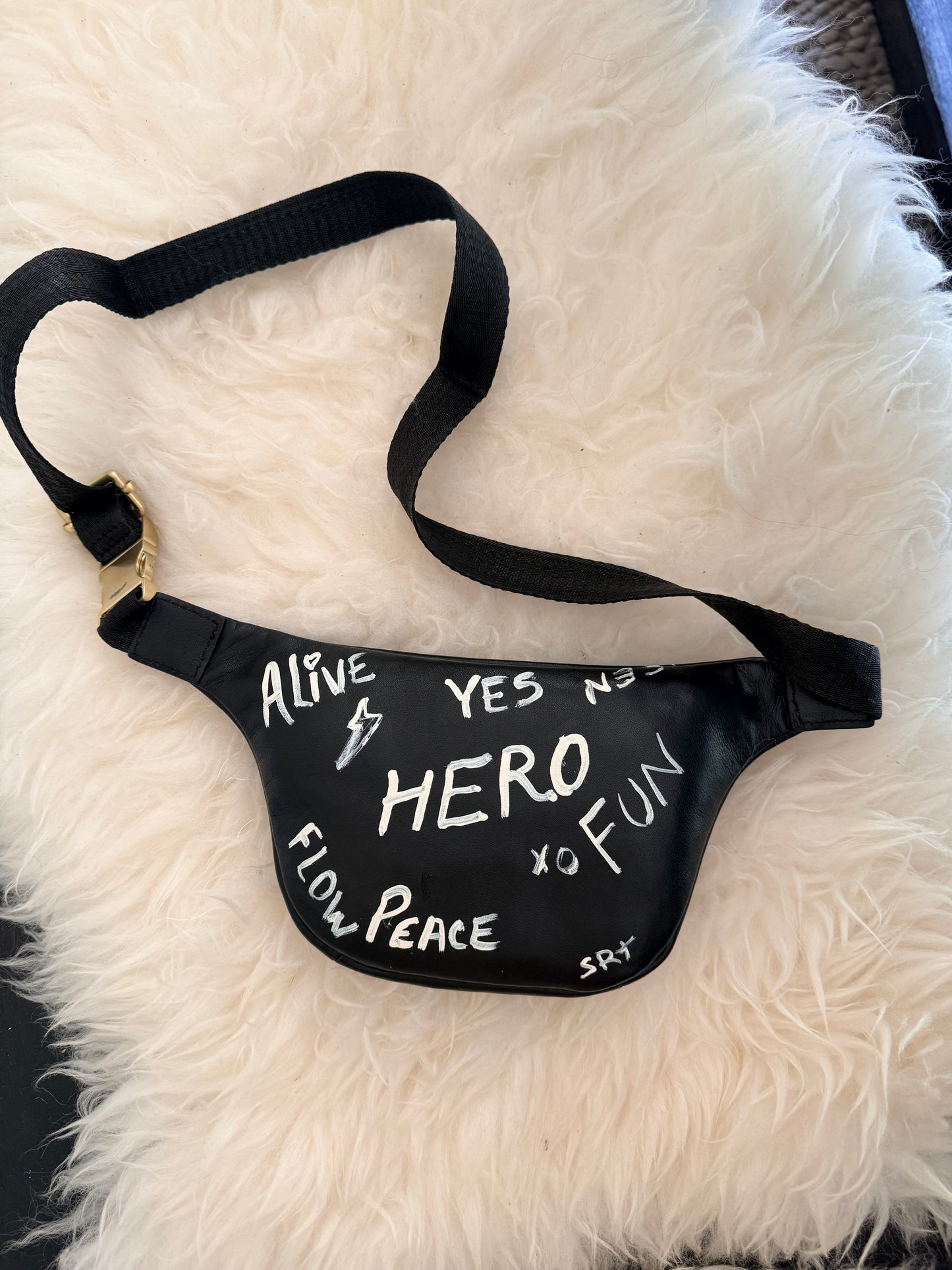 Hand-Painted Belt Bag — "Sacred" Graffiti Edition | 1 of 1