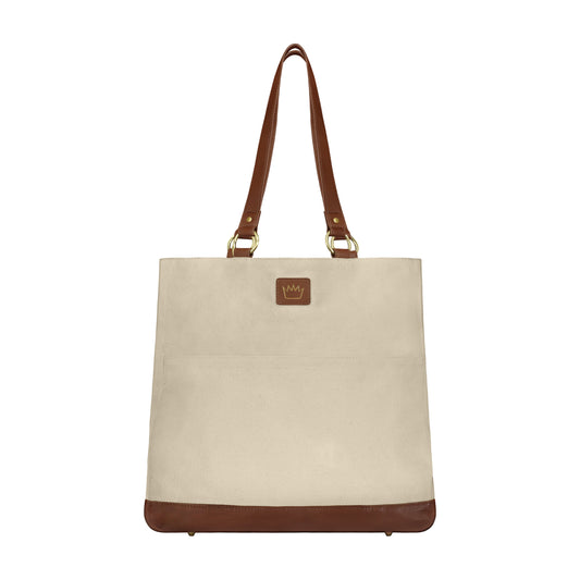 The Elaine Tote - Marfil y equipaje